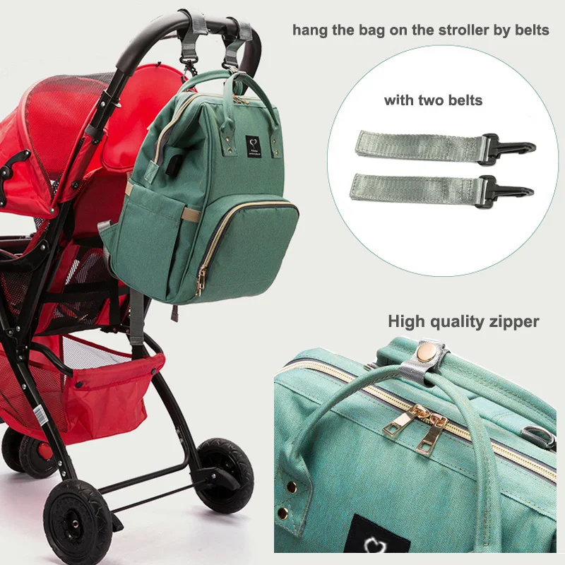 

Diaper Bag Nappy Bag Waterproof Mom Maternity Travel Backpack Designer Nursing Bag Pad Changing Care Stroller Baby Handbag