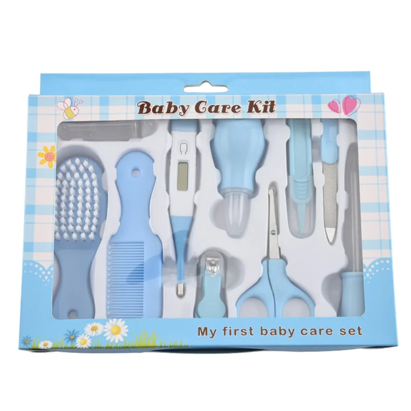 10/6 Pcs/Set Baby Kids Nail Hair Health Care Thermometer Nose Cleaner Toothbrush Safety Care Tools Newborn Grooming Brush Kit