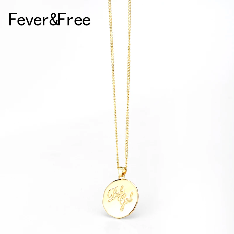 Фото Уникальное крошечное модное ожерелье золотого цвета с подвеской в виде монеты