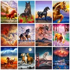 5D Diy алмазная живопись с аппликацией в виде животного, лошади, алмазная вышивка крестиком Фэнтези пейзаж Стразы мозаика алмаз искусство домашний декор