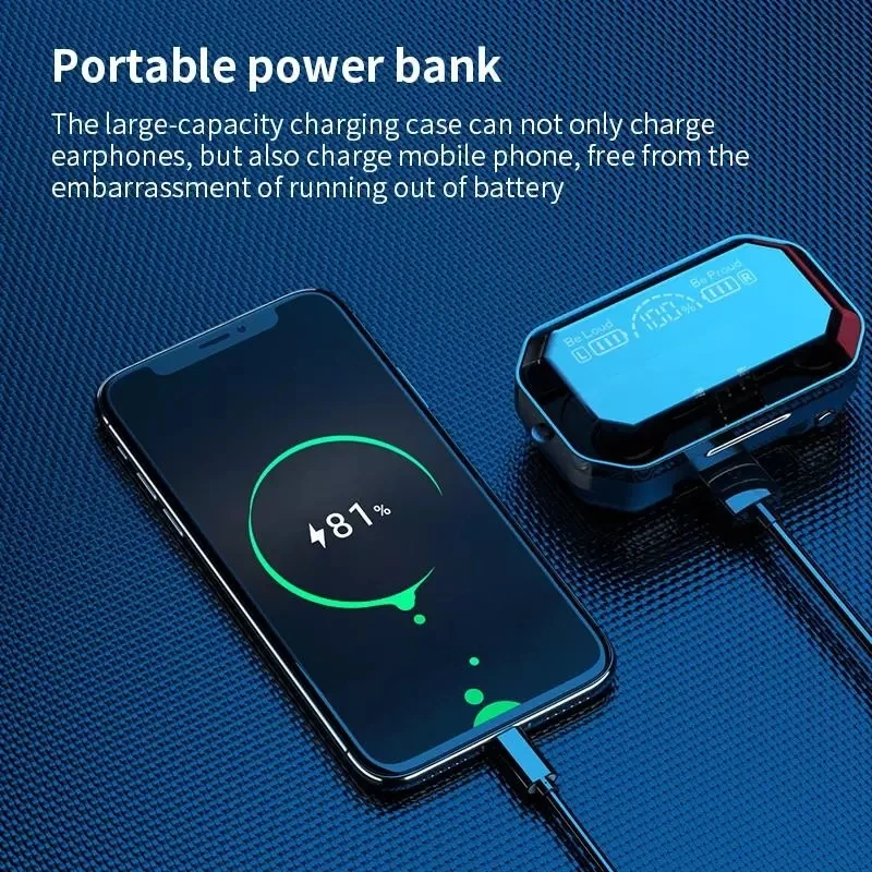 

Wireless Bluetooth 5.1 Earphones TWS Headset Waterproof Earbuds With Microphone Hifi Stereo Bass Touch Control HD LED Display