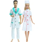 2 шт.компл. Mix Стиль медсестра костюм сцены одежда для костюмированной вечеринки, одежда косплей для куклы Барби для Аксессуары для куклы Кена для девочек и мальчиков 