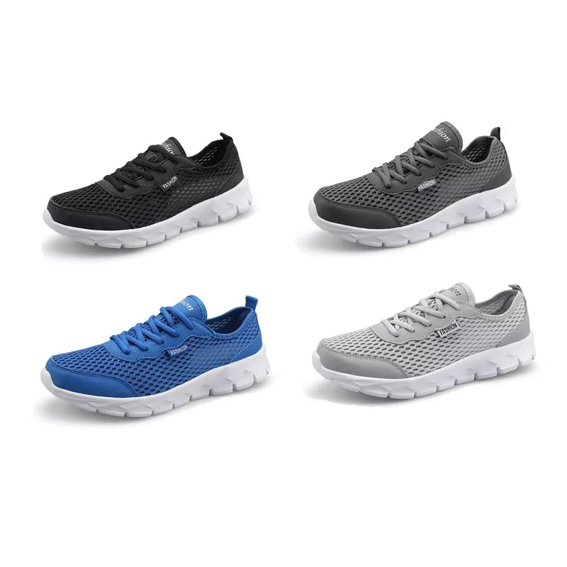 Дышащие кроссовки для бега из сетчатого материала мужчин и женщин повседневная