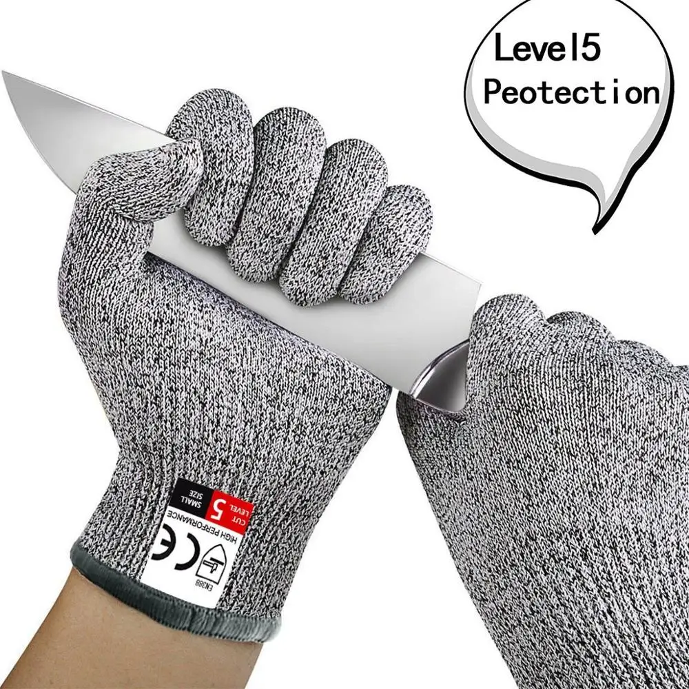 High-strength Grade Level 5 Protection Safety Anti Cut Gloves Kitchen Cut Resistant Gloves for Fish Meat Cutting Safety Gloves