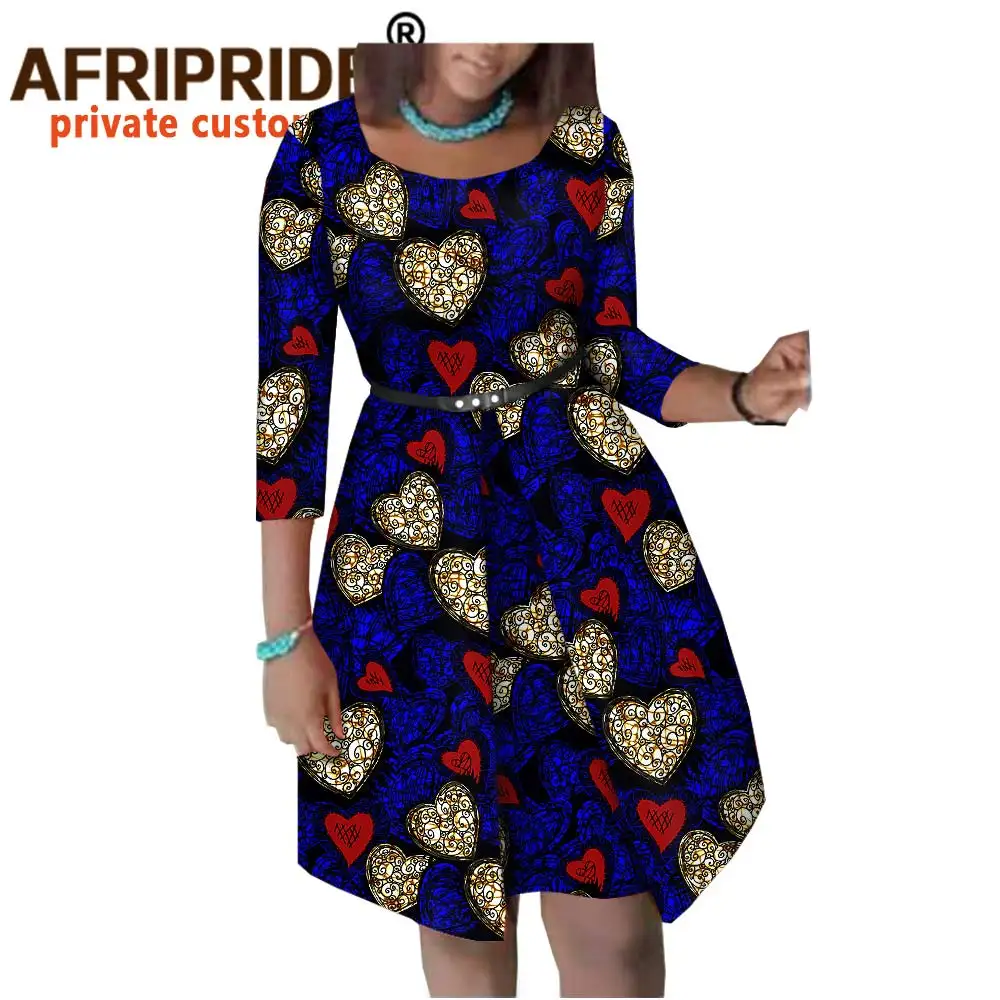 Африканские платья для женщин AFRIPRIDE платье Анкары рукав три четверти до колена