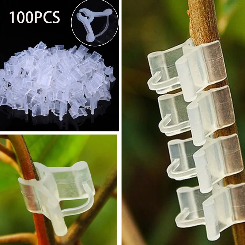 

100pcs/set Plant Vegetables and Fruits Grafting Clip Seedling Grafting Clip Does Not Hurt The Seedling Gardening Jewelry Tools
