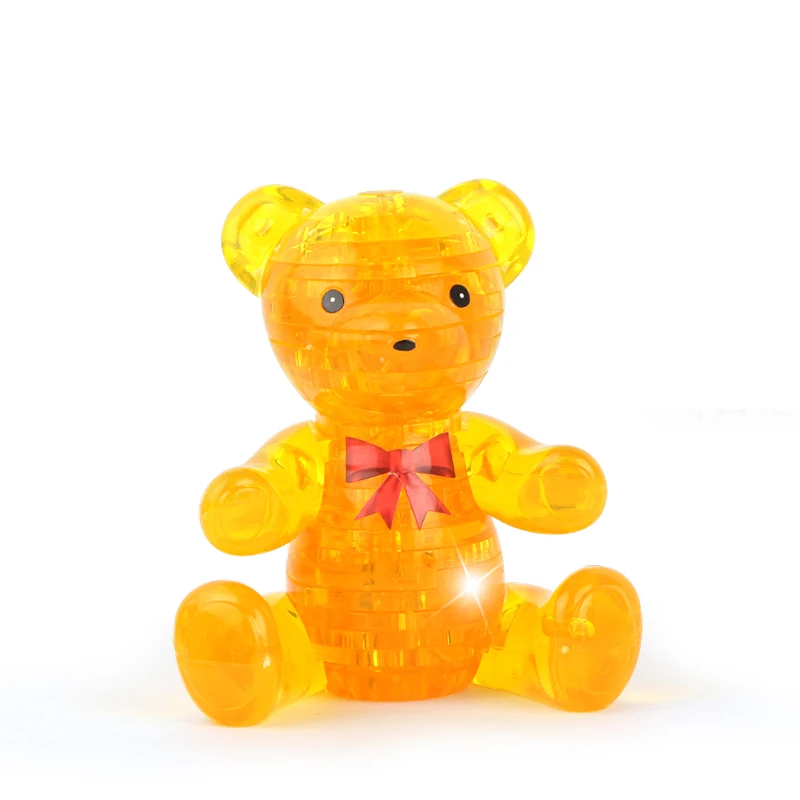 3D пазл с кристаллами милый медведь Модель для сборки установленные игрушки