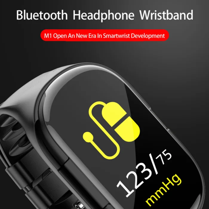 Новые смарт часы браслет Bluetooth беспроводные наушники 2 в 1 монитор сердечного ритма для спорта DC128