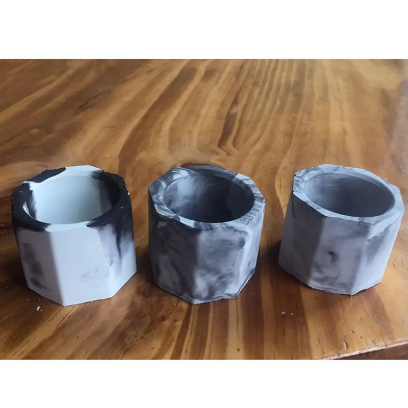 Силиконовые цементные каменные мульти-мясо Цветочные настольные горшки 3D форма