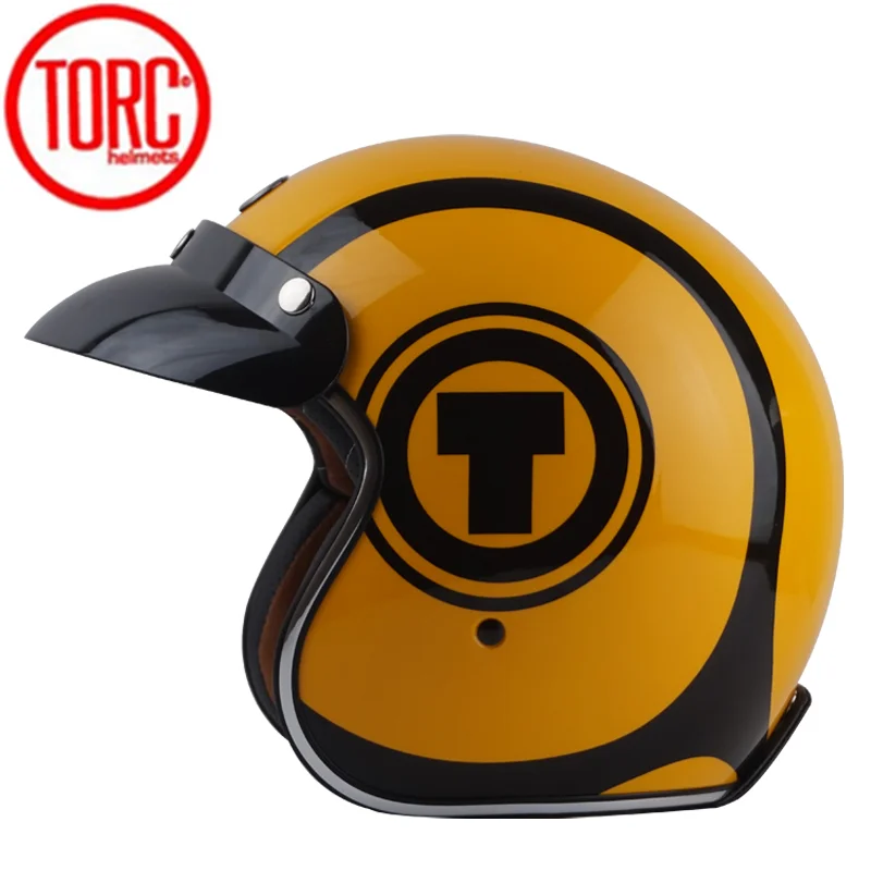 Мотоциклетный шлем TORC T57 винтажный для мотоцикла скутера с внутренним