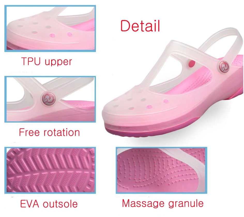 Сандалии женские из ЭВА водонепроницаемая обувь без застежки Классические