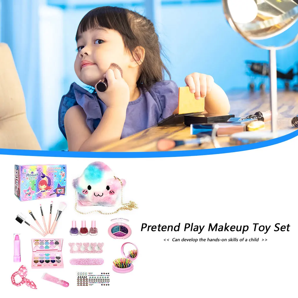 

Pretend Play Makeup Toy Set Plastic Non-toxic Cosmetics Toy for Girls Kids