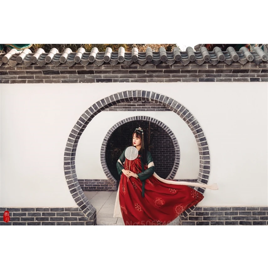 11 цветов винтажное женское платье Hanfu с квадратным воротником костюм Тан набор