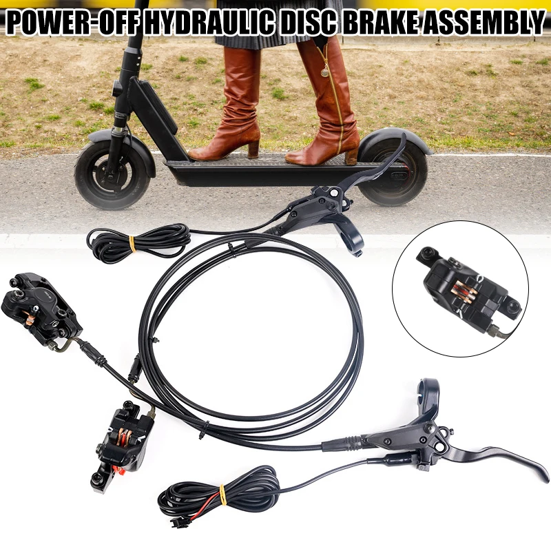 

Hydraulic Disc Brake Assembly Set with Power Switch for Folding Bike Electric Scooter QW