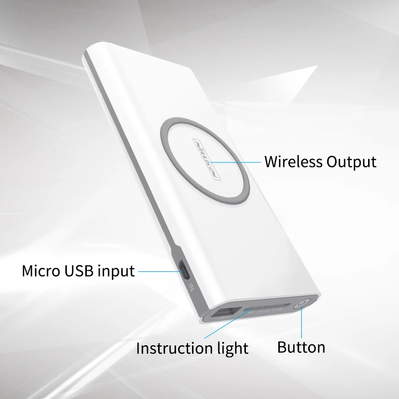 DDKSPARK power Bank 10000 мАч Nillkin 2 в 1 Qi беспроводной банк питания для iPhone X/8 для samsung S9 S8 для Mi 9