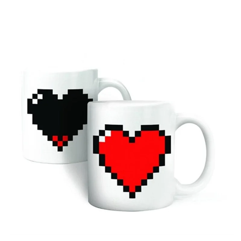 K STAR Теплочувствительный чашки Кофе Чай кружка для молока Творческий сердце