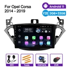 Автомагнитола Ram2G Rom32G на Android 11 для Opel Corsa E 2014, 2015, 2016, 2017, 2018, 2019, GPS-навигация, Wi-Fi, мультимедийная автомобильная стереосистема BT, SWC, 2DIN