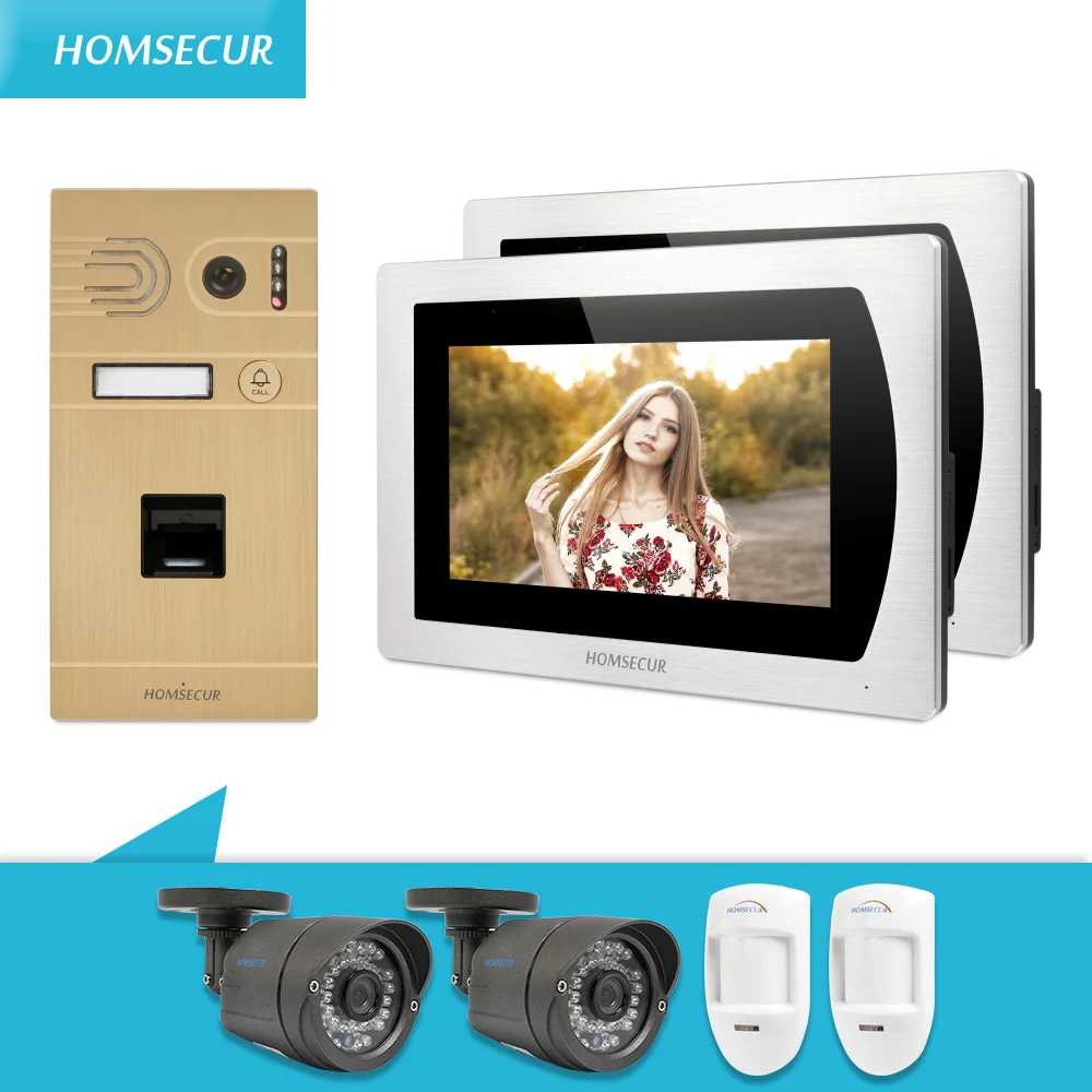 HOMSECUR 7 &quotВидеодомофон Безопасности с Золотой Камерой для Дома/Квартиры BC061 G + BM717