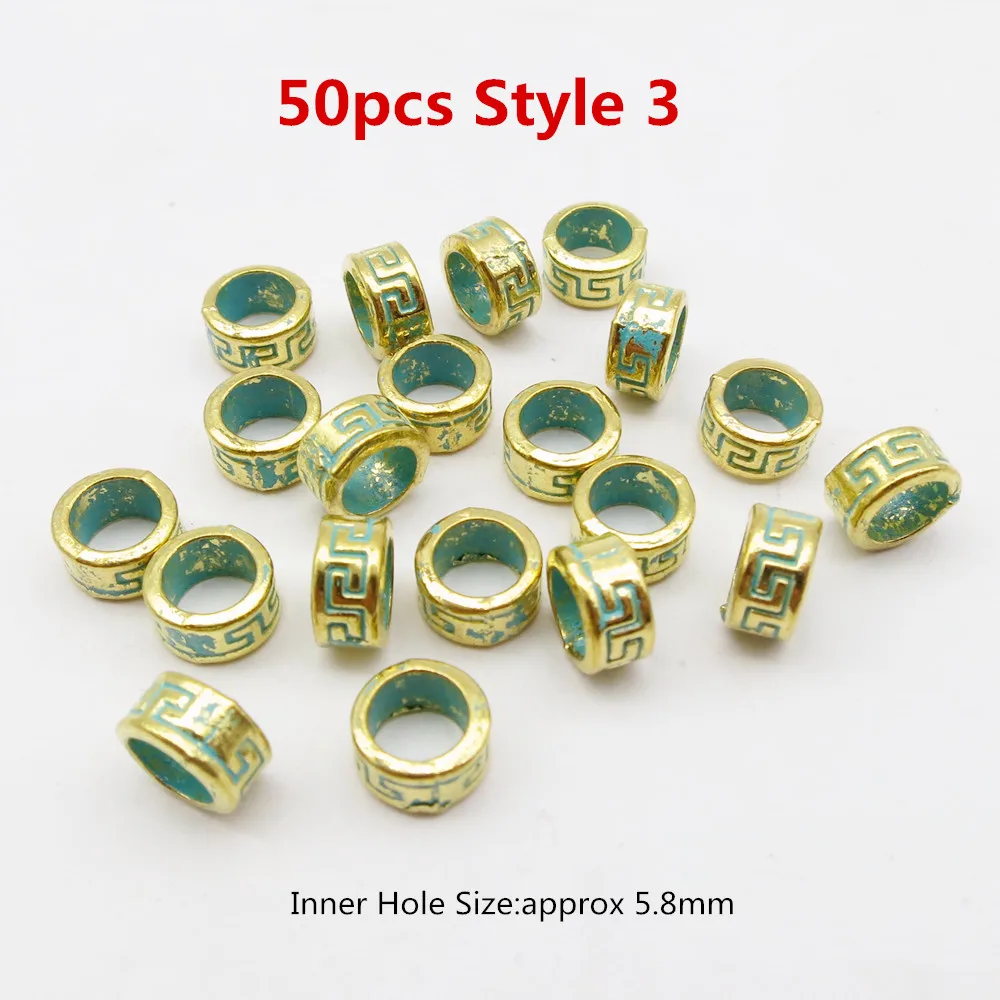 10 шт. золотистые металлические маленькие искусственные волосы|dreadlock beads|dreadlock bead