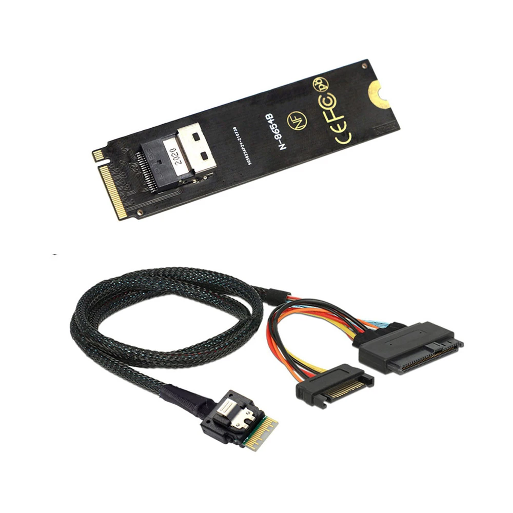 NGFF M-Key NVME to SFF-8654 Slimline SAS Card Adapter and U.2 U2 SFF-8639 PCIe SSD Cable for Mainboard | Компьютеры и офис