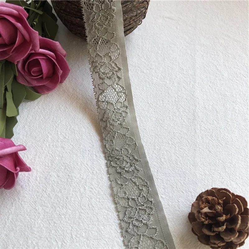 3,5 см S1397 рельефная эластичная лента, модная эластичная ткань из гипюра, кружевные аксессуары для одежды
