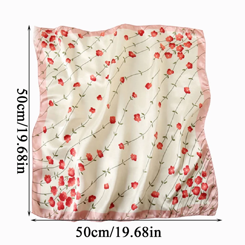 Женский офисный платок квадратный для волос модный Шелковый шарф с маленьким