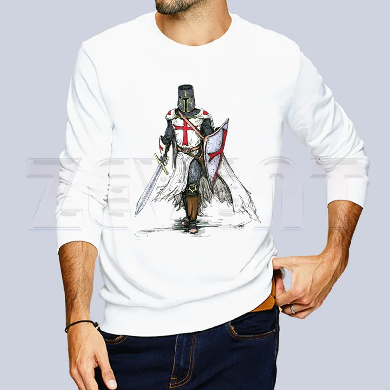Толстовка Templar Knight Осень зима Мужская толстовка новые повседневные мужские