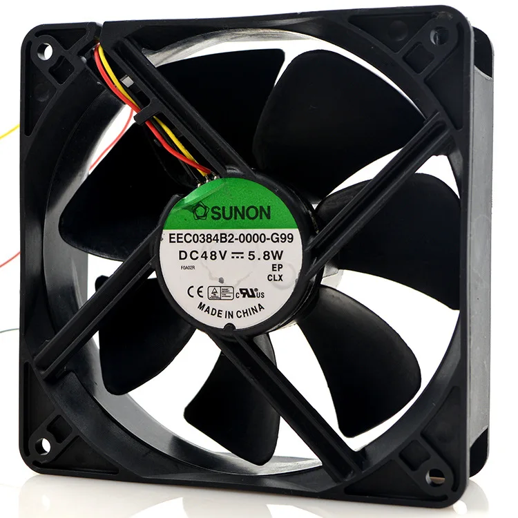 Оригинальный Для Охлаждения SUNON EEC0384B2 0000 G99 12 см 12038 48V 5 8 W 3 провод