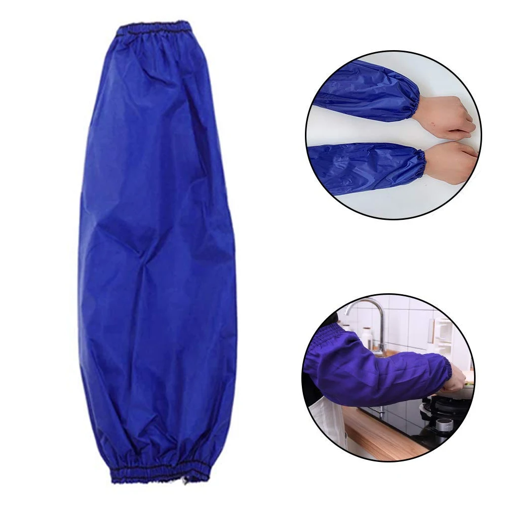 

2 Pair Waterproof Oilproof Home Kitchen Waterproof Sleeves Adult Arm Sleeves Anti-Fouling Sleeves Solid Color Arm Sleeves