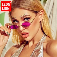 leonlion small oval sunglasses women 2021 brand designer mirror glasses for womenmen ocean lens alloy frame lentes de sol mujer