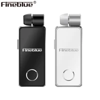 fineblue f2pro bluetooth 5 0 aluminum alloy call vibration wireless headset in ear high tensile collar clip portable vibrating
