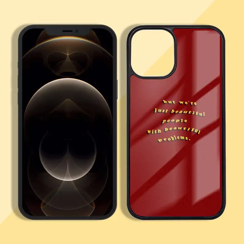 

Retro red pattern lyrics Phone Case Silicone TPU+PC For iPhone11 12 mini Pro MAX 7 8 Plus X XR XS Samsung S20 10 9 8 Plus ultra