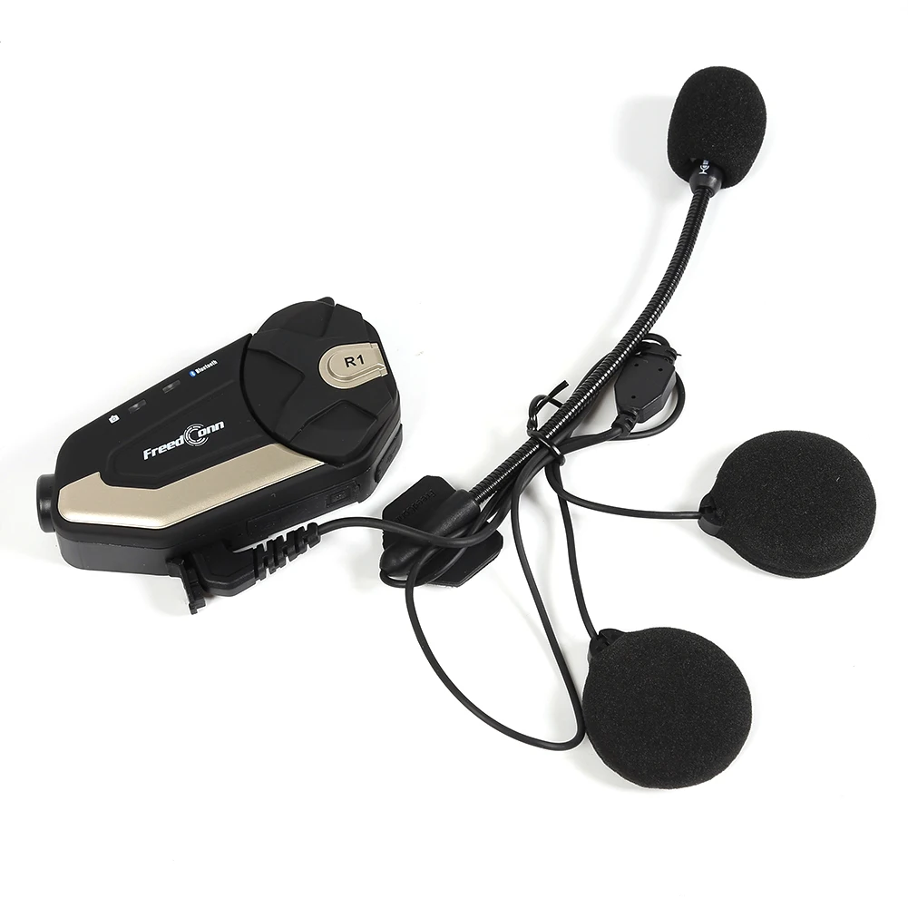 

Intercom Motorcycle Helmet Bluetooth-compatible Headset Freedconn R1 Motorcycle Helmet Intercom Headset Waterproof HD WiFi DVR