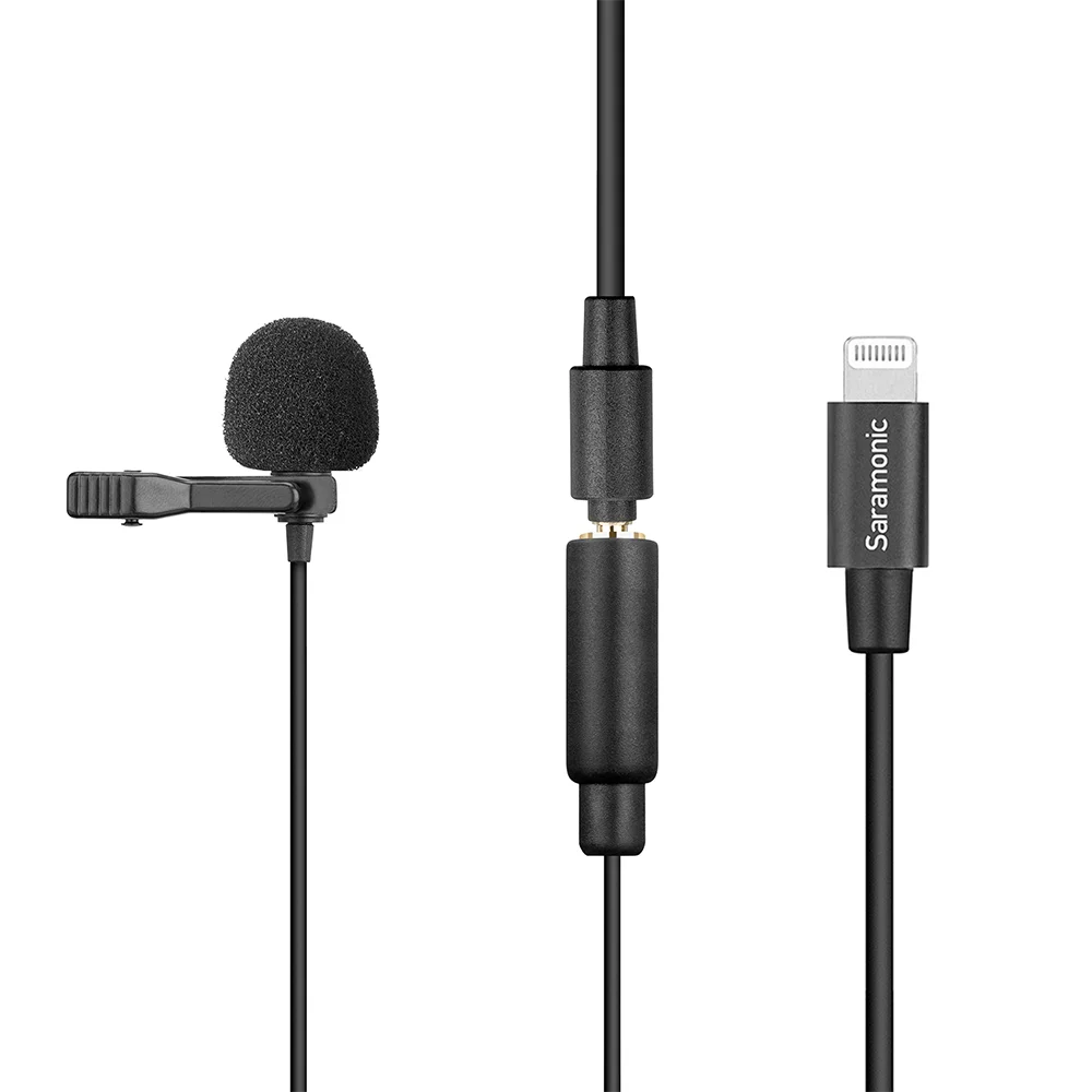 Универсальный Лавандовый микрофон Saramonic LavMicro U1A с разъемом Lightning адаптер