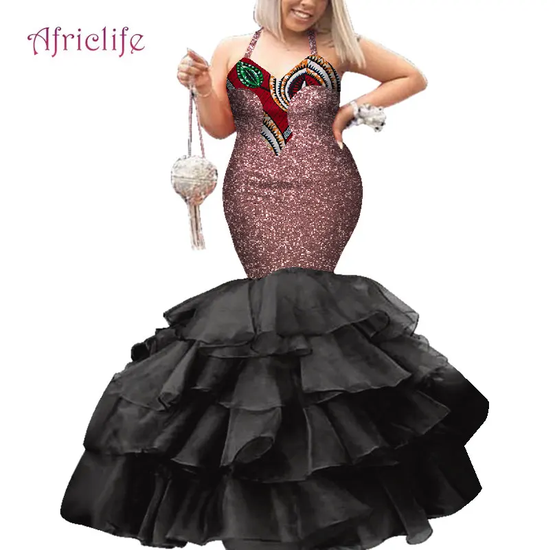 В африканском стиле свадебное платье для женщин невесты на бретельках без