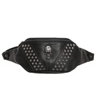 Поясная Сумка мужская, деловая, кожаная, повседневная, для путешествий, с черепом