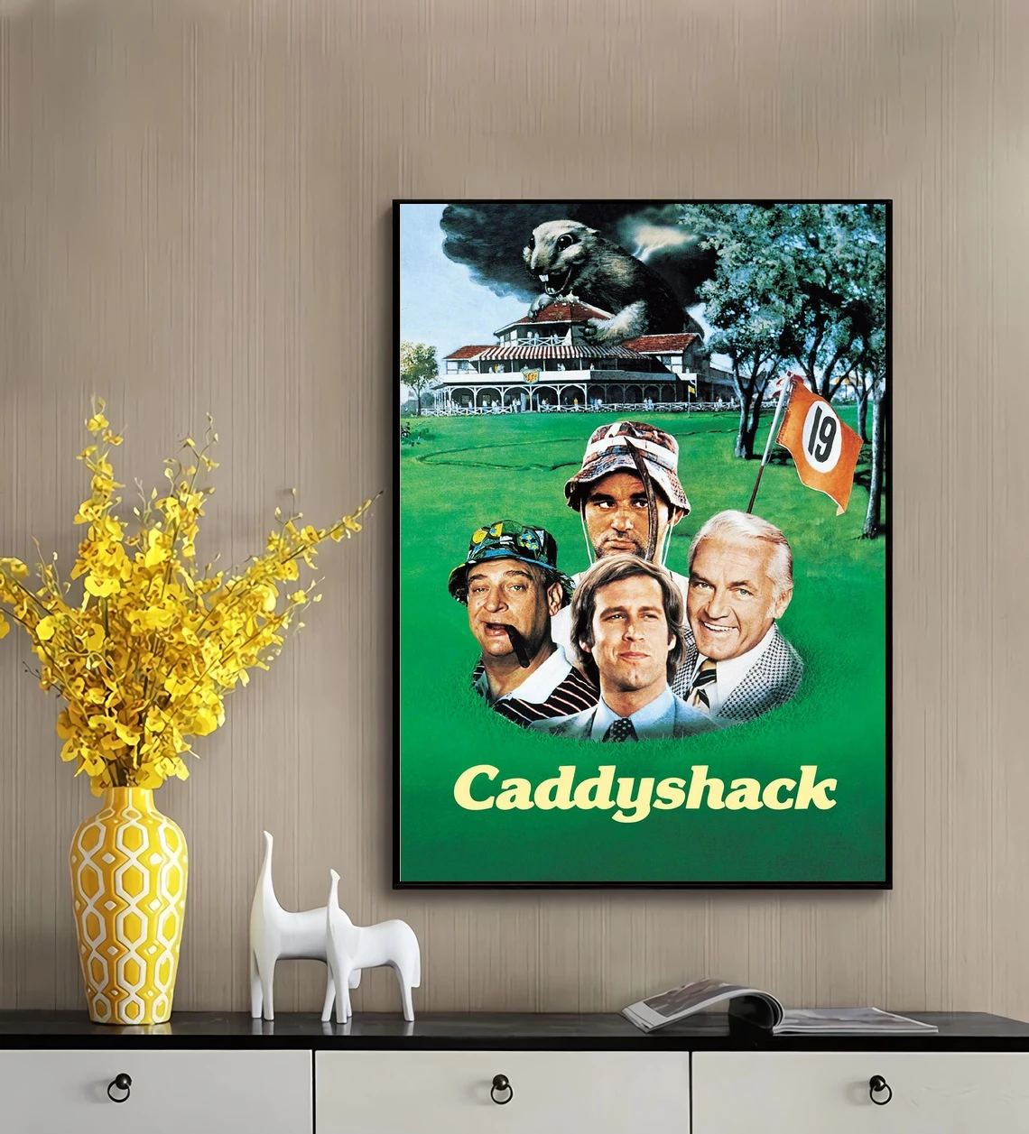 Плакат Caddyshack (1980) американский спортивный комедийный фильм Шевроле Чейз Родни