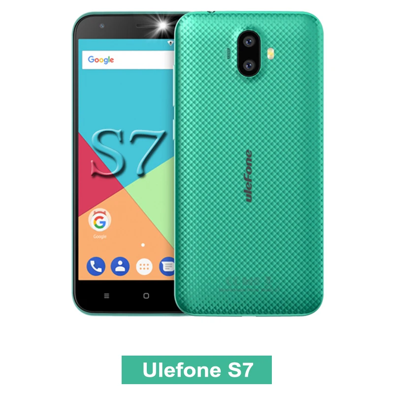 S7 green Ulefone S7 5,0 дюймов HD 3g WCDMA смартфон Двойная камера заднего вида MTK6580 четырехъядерный процессор три слота 8 Гб rom Android 7,0 мобильный телефон - Цвет: S7 green