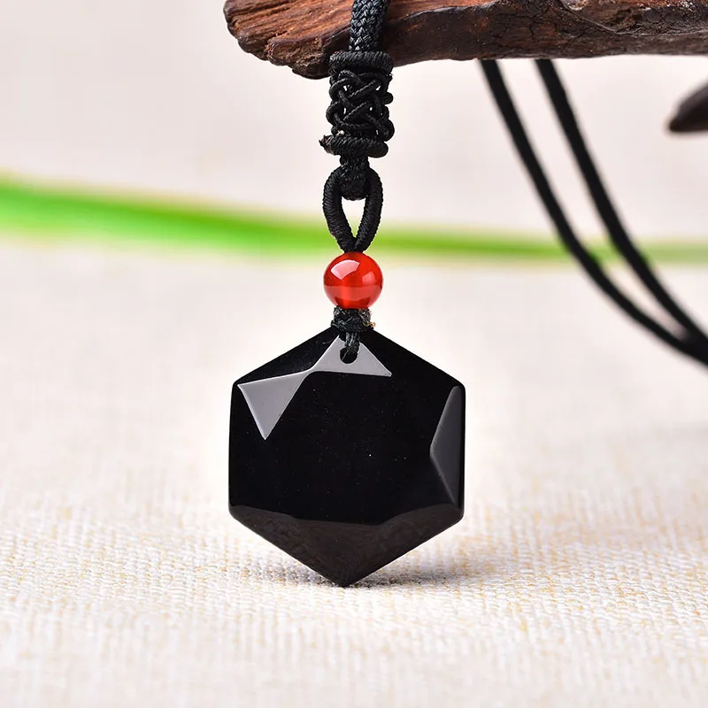 Подвеска в виде шестиконечной звезды с натуральным желтым глазом тигра подвеска