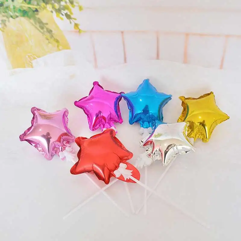 3 шт./лот 5 дюймов в форме сердца или звезды воздушный шар торт Топпер украшение