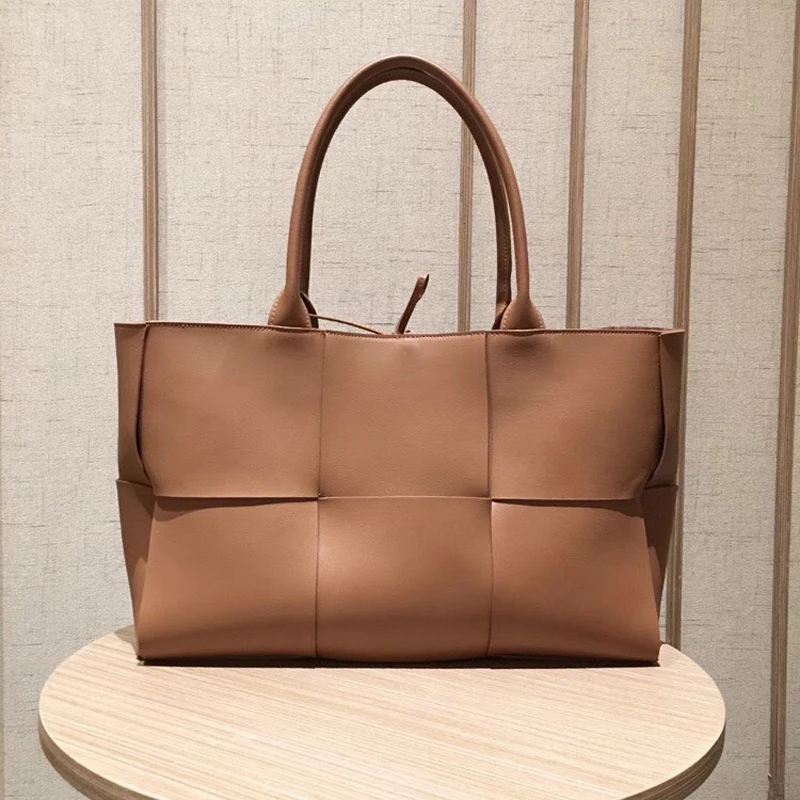 

Women Genuine Leather Tote Bags 2021New Fashion Creative Shopping Bag Luxury Brand Platinum Bag Top Cowhide Weaving Handbag
