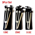 3 шт.комплект, вилка медицинская диагностическая, 128 Гц, 256 Гц, 512 Гц