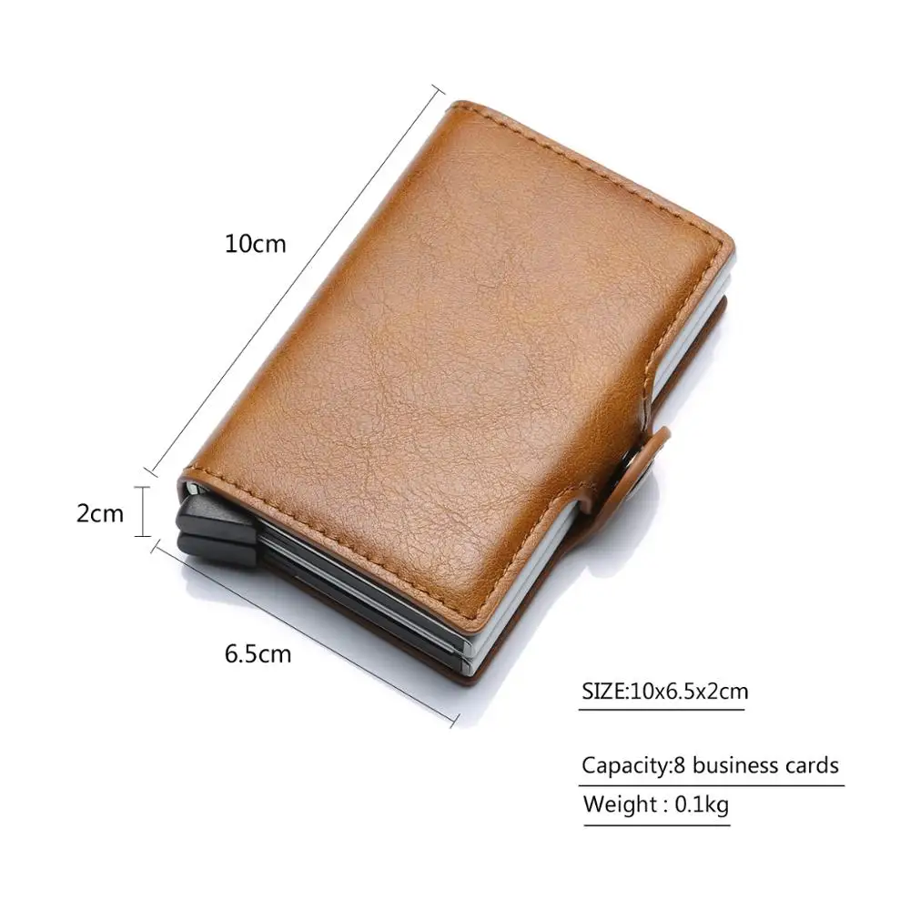 Анти Rfid защита ID держатель для кредитных карт мужчин и женщин двойной маленький