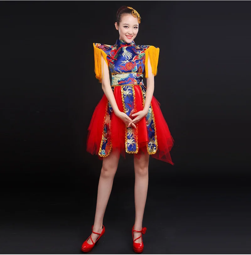 Женский костюм для народной музыки взрослых в китайском стиле новый