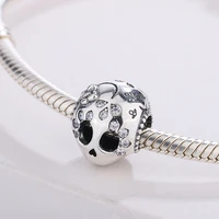 925 sterling silver sparkling skull charm bead stones hearts butterfly decoration pendant charm bracelet jewelry for pandora