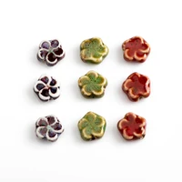 16 10pcs flower shape ceramic beads colorful porcelain bead for jewelry making part for bracelet necklace accessories xn055