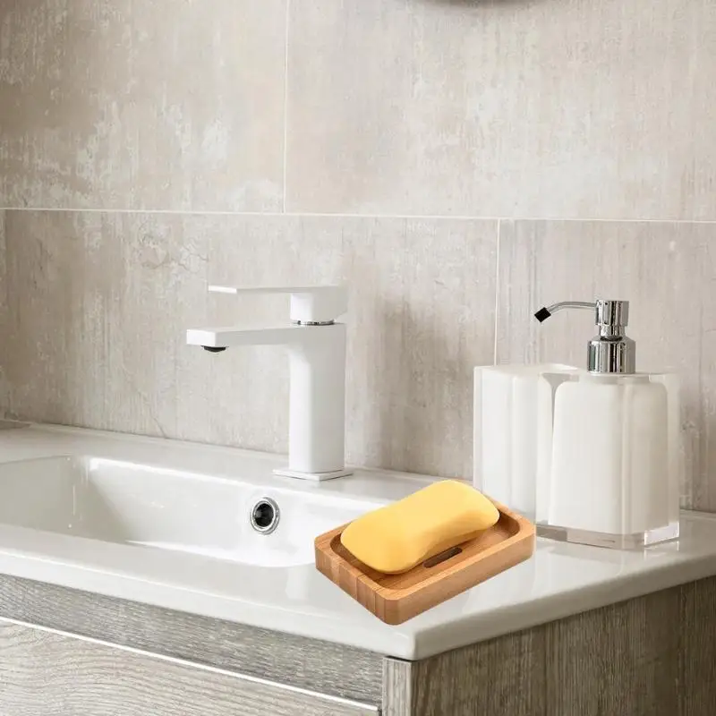 2 шт. Деревянный Мыльница держатель ручной работы деревянный бамбуковый мыльница