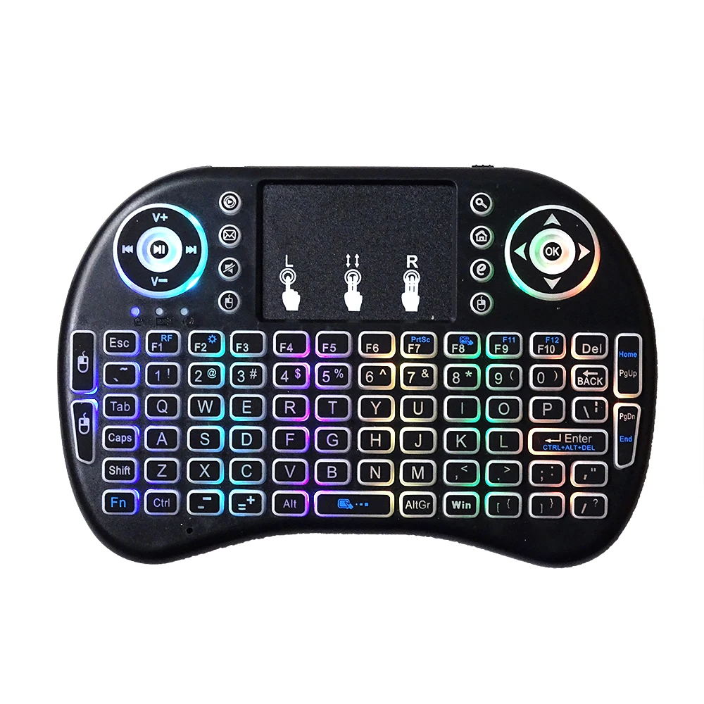 Беспроводная клавиатура I8 с английской версией аэромышь i8 + 2 4 ГГц ручной тачпад