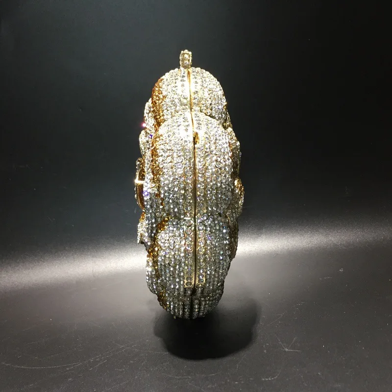 Luxury Women Handbage Parties Bling Money Purse Full Shinny Rhinestones Covered Shoulder Bag Retro F2500 Multi-choices CACARE