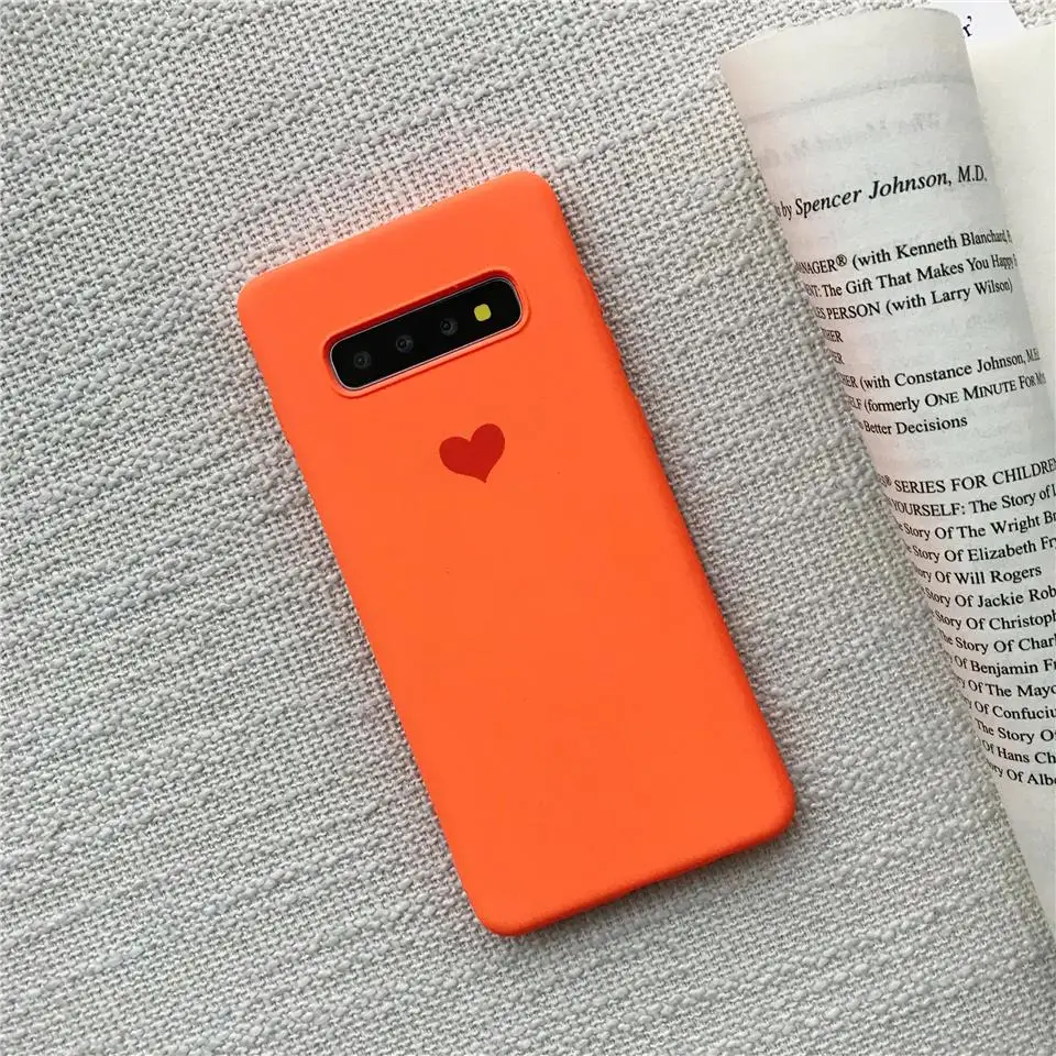 Милые силиконовые чехлы для телефонов с сердечком и жидким samsung S10 Plus S10E S9 S8 мягкий